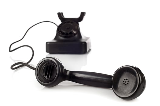 Old retro bakelite telephone photo
