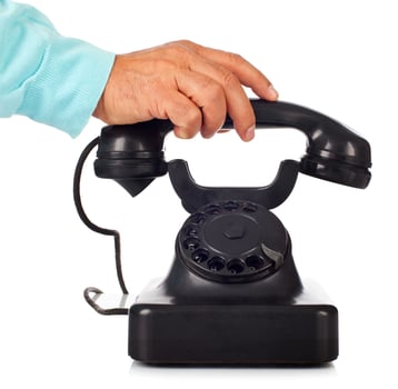 Old retro bakelite telephone photo