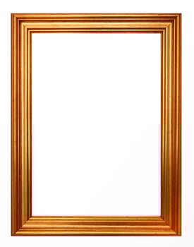 Golden picture frame baroque style. photo