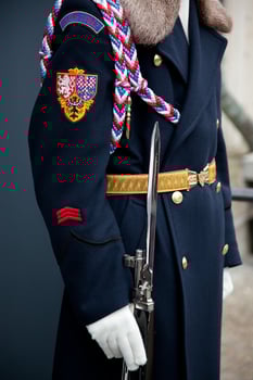 Detail of soldier protecting Prague Castle photo
