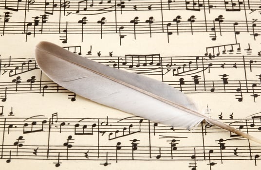 Pentagram and feather photo