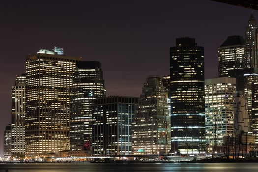 Skyscrapers by night photo