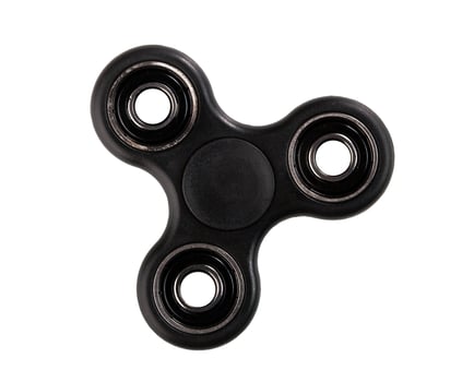 Black Fidget Spinner on white background photo