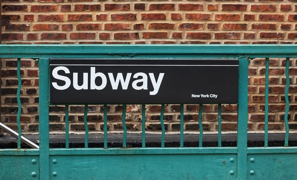 Subway sign in New York City photo
