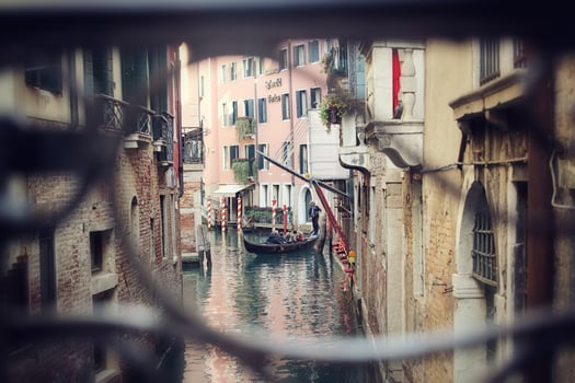 Gondola ride in Venice photo