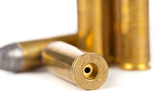 Bullets on white background photo