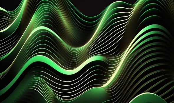 Wavy abstract green background. photo