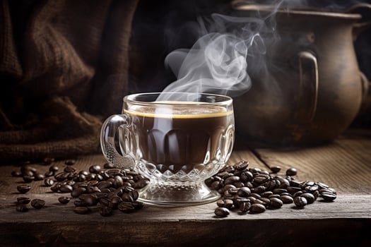A cup of coffee on the table AI Generate photo
