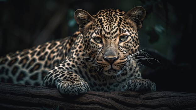 Leopard on the forest AI Generate photo