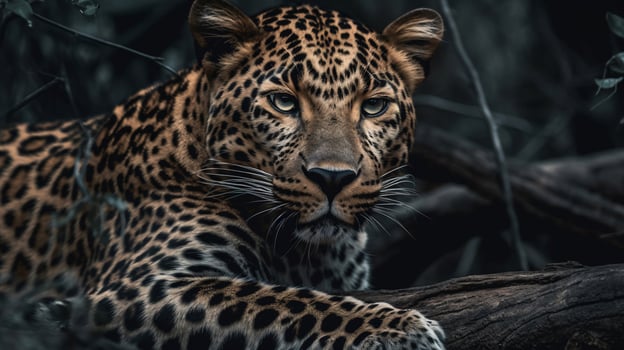 Leopard on the forest AI Generate photo