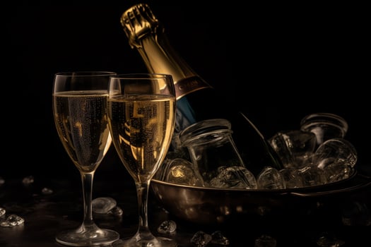 Celebrating New Year With Champagne. photo