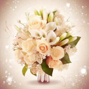 Wedding floral bouquet. Illustration photo
