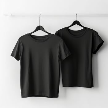 Black T-Shirt mockup. Illustration photo