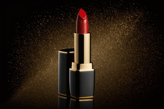 Red luxury lipstick. Illustration photo
