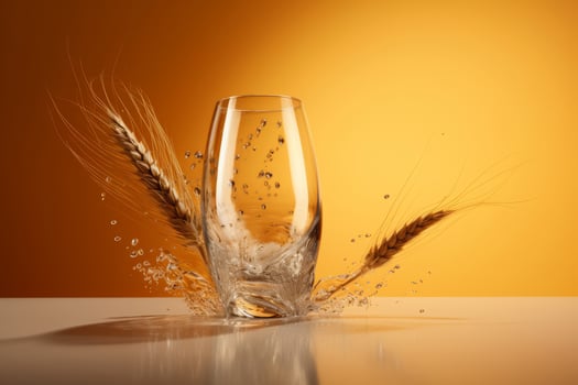 Glass of beer ad background. Illustration photo