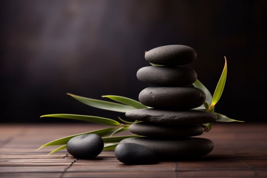 Zen basalt stone AI Generate photo