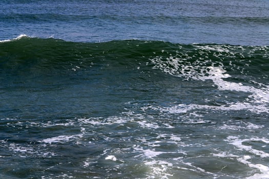 The color of sea water on the Mediterranean coast. photo