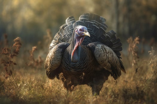 Turkey on the grass AI Generate photo