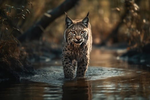 Lynx on the forest AI Generate photo