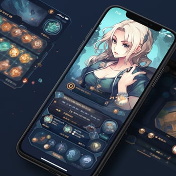 Anime strategy game ui design behance photo