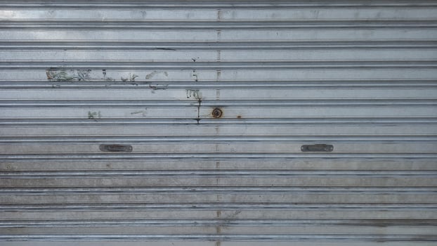 Iron door or gate made of iron photo