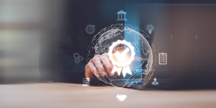best quality assurance concept for product assurance, standard quality, ISO ,Inspection of quality and standards of the organization ,Industry Certification, Guarantee, business insurance photo
