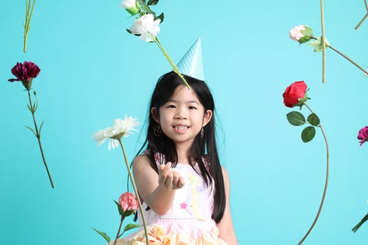 Girl with Flower photo