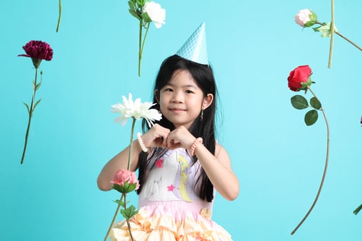 Girl with Flower photo