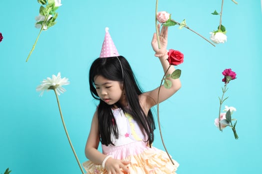 Girl with Flower photo
