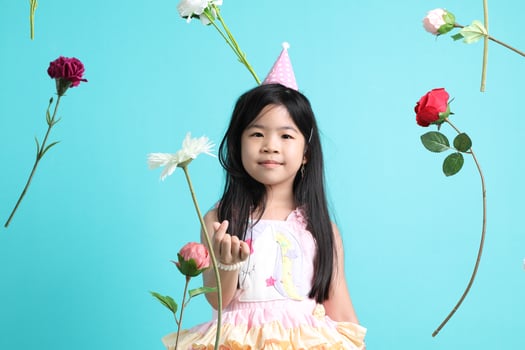 Girl with Flower photo