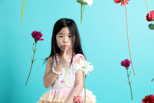 Girl with Flower photo