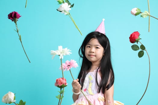 Girl with Flower photo