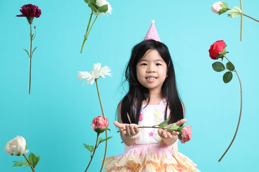Girl with Flower photo