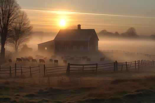 Morning on the farm. photo