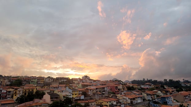 sunset background in late afternoon in brazil photo