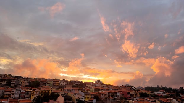 sunset background in late afternoon in brazil photo
