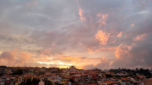 sunset background in late afternoon in brazil photo