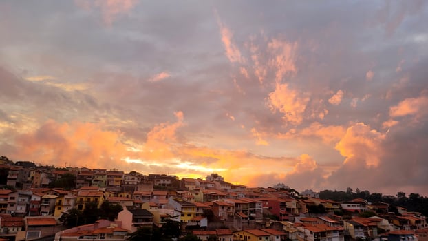 sunset background in late afternoon in brazil photo