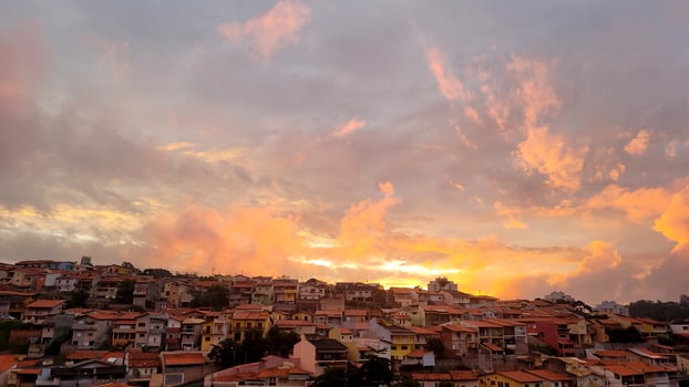 sunset background in late afternoon in brazil photo