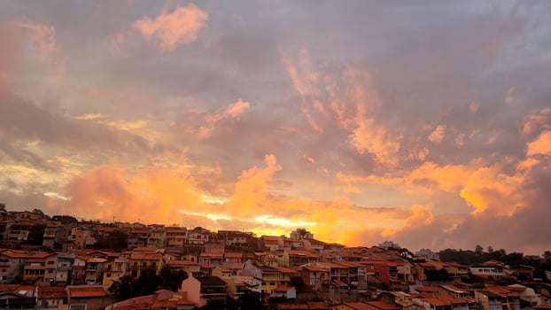 sunset background in late afternoon in brazil photo
