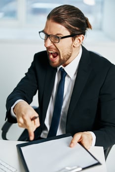 office worker documents in hand communication by phone technologies photo