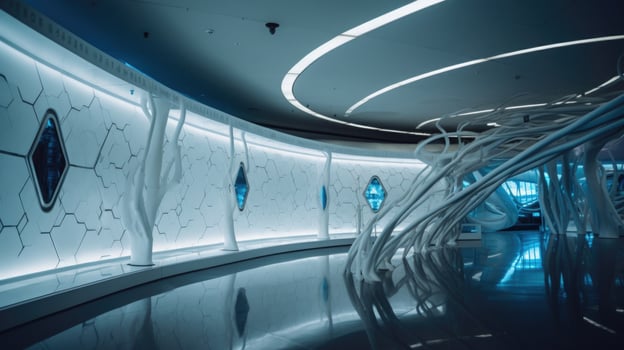 Museum of future. Illustration photo