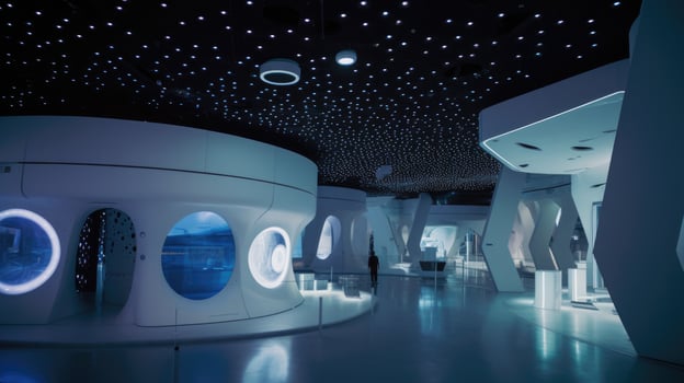 Museum of future. Illustration photo