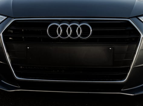 Audi Logo Close-up On Car photo