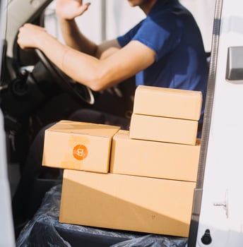 Business woman start up small business entrepreneur SME success .freelance woman working at home with Online Parcel delivery. SME and packaging deliveryconcept photo