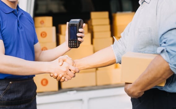 Business woman start up small business entrepreneur SME success .freelance woman working at home with Online Parcel delivery. SME and packaging deliveryconcept photo