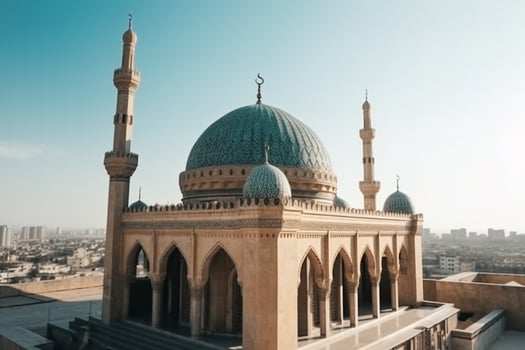 A mosque with a beautiful background photo