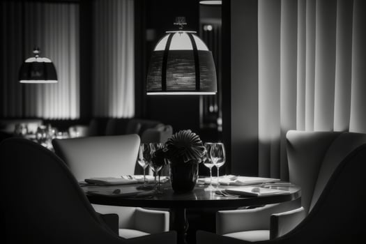 Luxury Restaurant Interior. Illustration photo