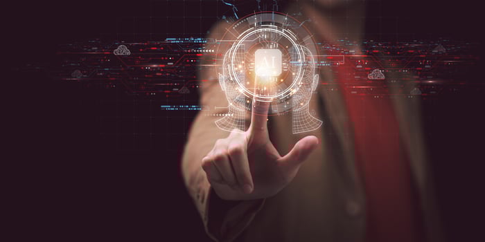 AI ,Concept of new ideas and innovation ,big data network connection ,Connecting creativity with modern technology ,artificial intelligence science ,Finding new solutions to solve business problems photo