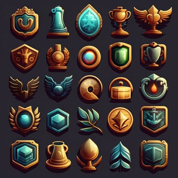 rank game medal achievement 2d photo